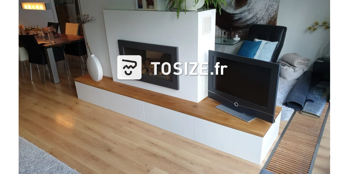 Meuble TV autour de la cheminée, par René | TOSIZE.fr