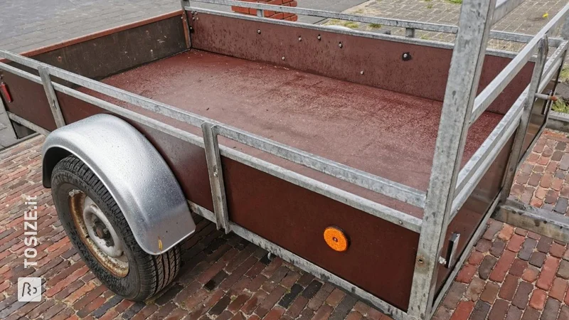 Trailer restoration with concrete plywood