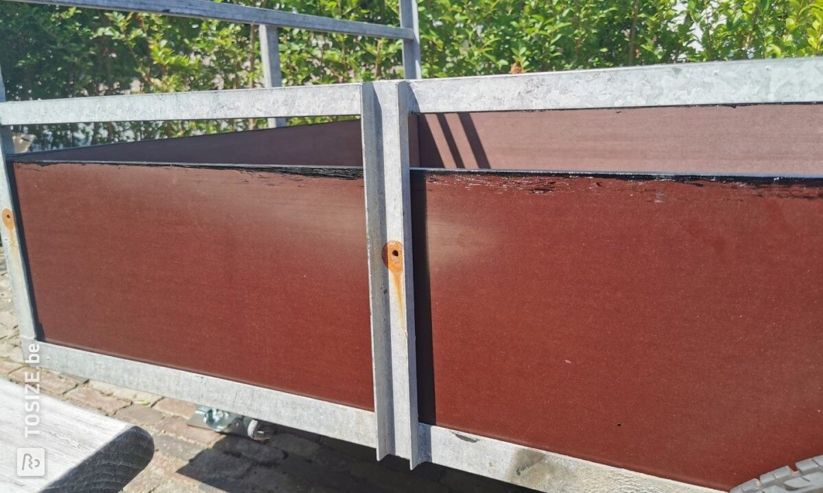 Aanhangwagen restauratie met betonplex