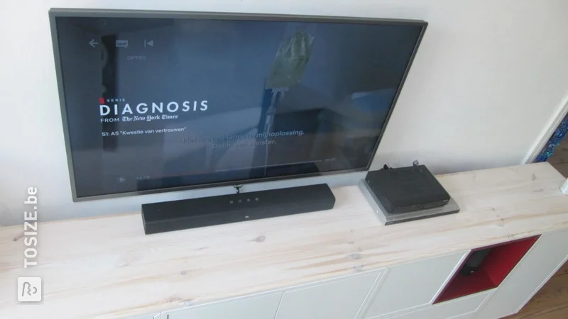 Conversion simple en pin du meuble TV