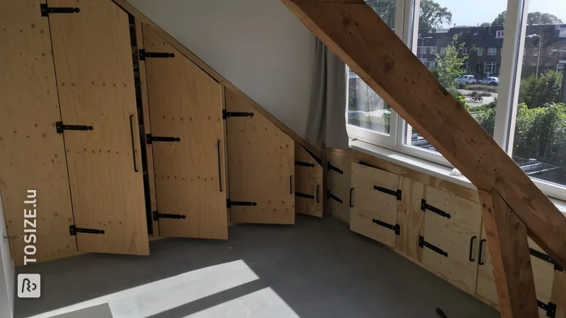 Dachbodenschrank von Underlayment Fins Vuren von Biem