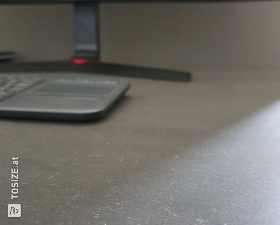 Schwarzer MDF-Desktop von Rick