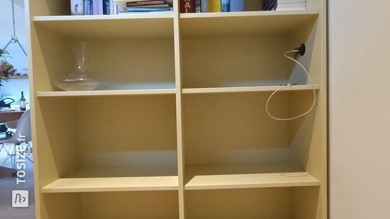 A stylish DIY bookcase made of MDF, by Diederik