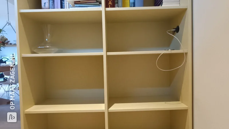 A stylish DIY bookcase made of MDF, by Diederik