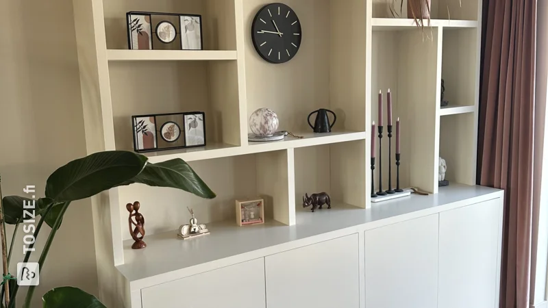 Shelving Unit with Doors and Clock, Perfect for Toy Storage, by Jeffrey