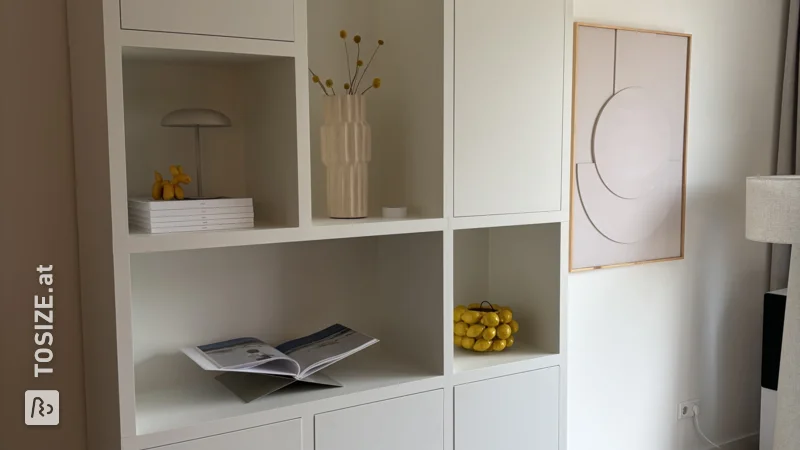 Minimalist white custom cabinet, by Marit