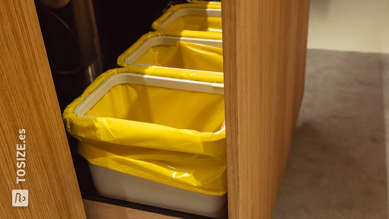 Custom made hardwood plywood kitchen drawers, by Kevin