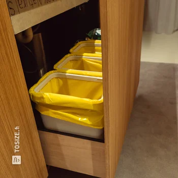 Custom made hardwood plywood kitchen drawers, by Kevin