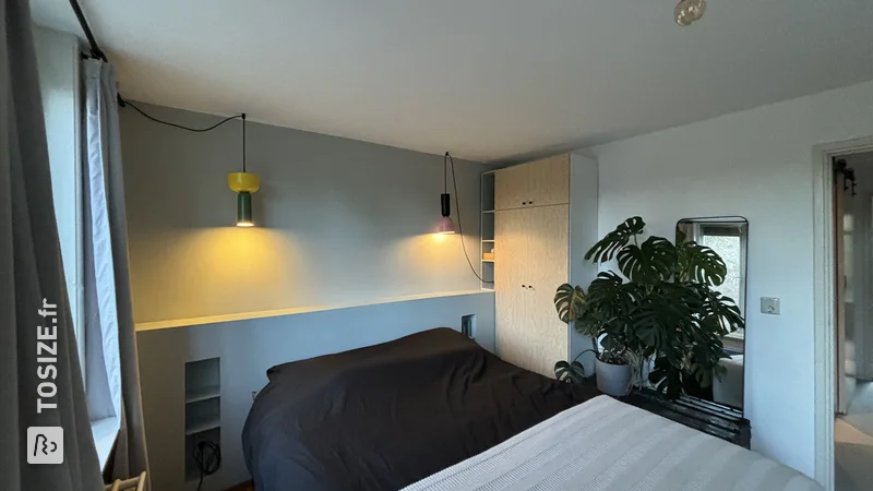 Créez la paix dans la chambre avec une tête de lit et un placard en MDF, par Welmoet