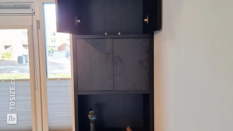 Make your own black kitchen storage cabinet, by Marcel