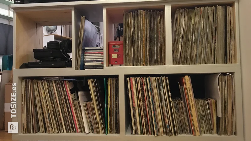 Una forma chic de guardar tus discos de vinilo con ruedas, de Natalia