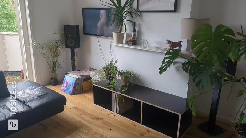 Make your own vinyl TV cabinet, by Tim