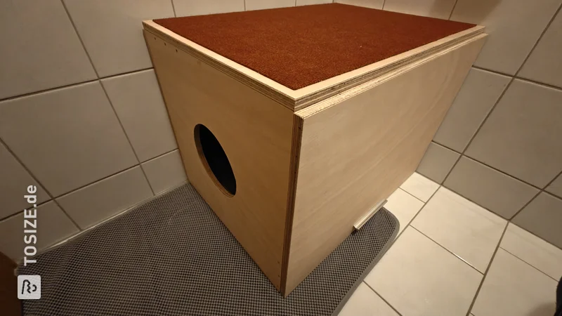 DIY wooden box for the cat litter box, an elegant project by Daniel