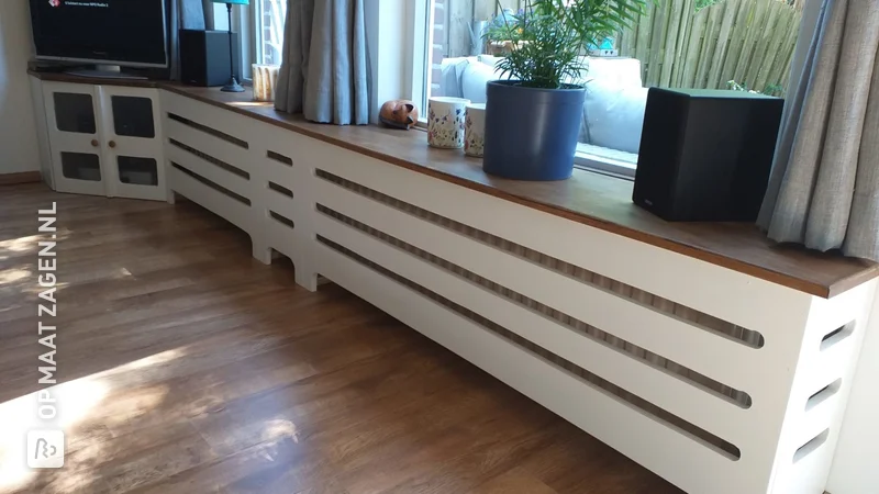 Radiator conversion with oak top, by Richard