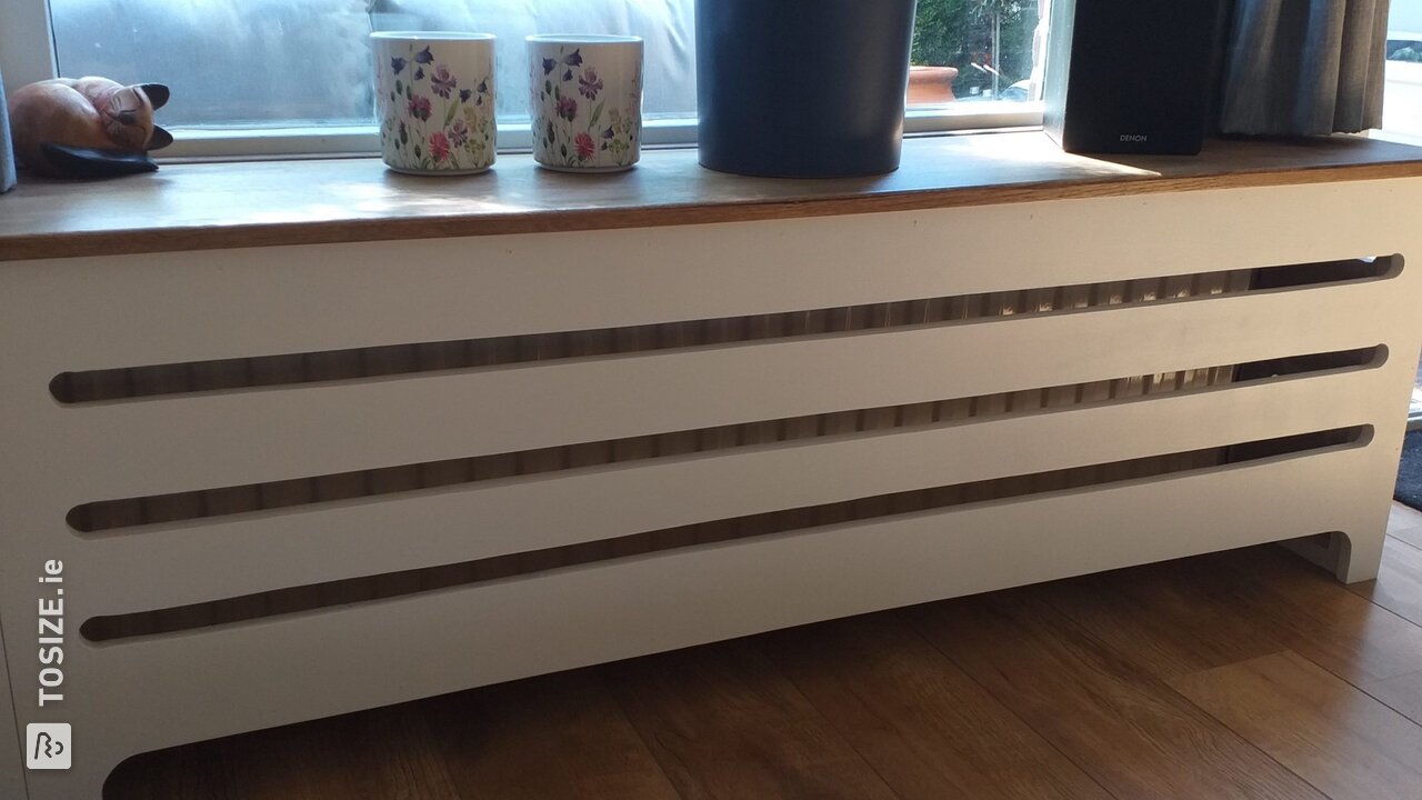 Radiator housing with oak top, by Richard