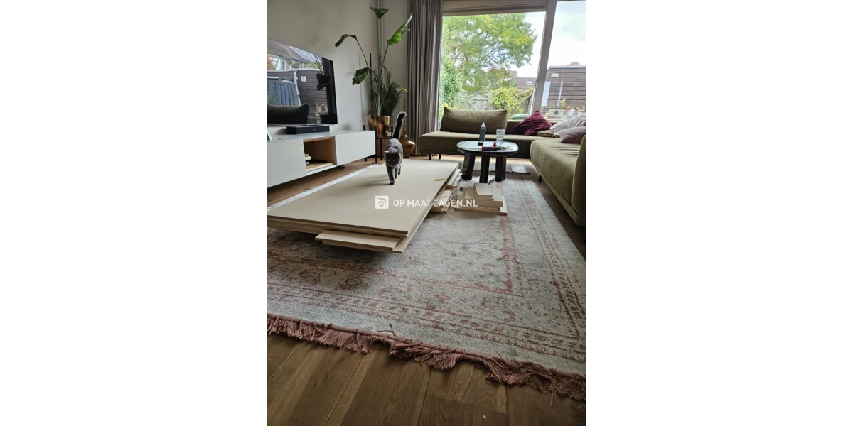 DIY Shelving Unit Pine Wood Living Room by Inez OPMAATZAGEN.nl