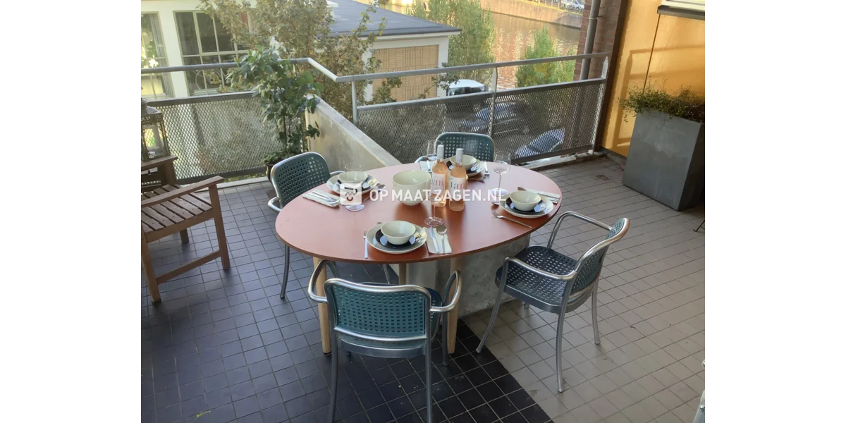 DIY Concrete Plywood Dining Table Terrace by Paul OPMAATZAGEN.nl