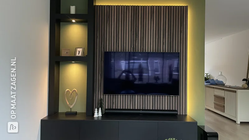 Create your own stylish TV wall with black TV furniture, by Michael