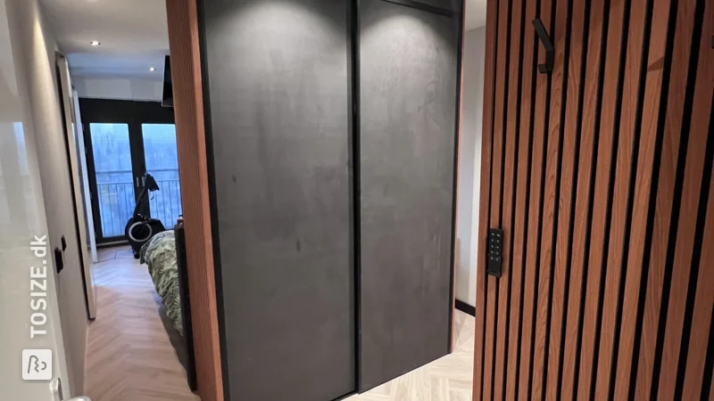 Homemade Sliding Doors for Walk in Closet in Black MDF, by Lex