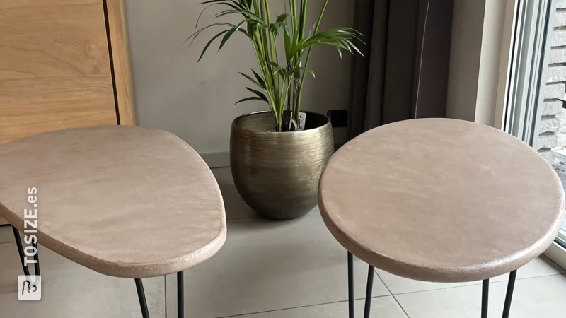 Crea una mesa de centro única con aspecto de hormigón y forma de huevo, de Steven