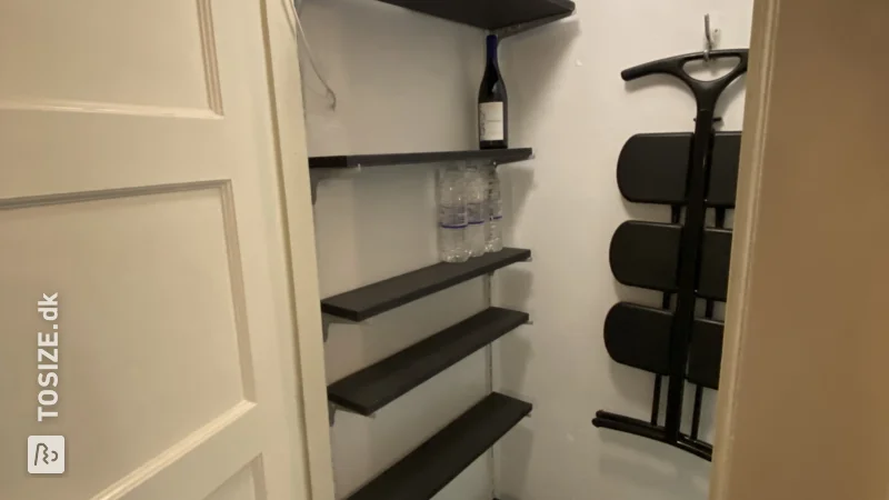 Maximize space with F-system staircase shelves, by Charline