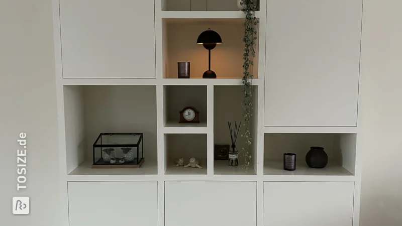 Stylish shelving unit for the living room, by Wilma