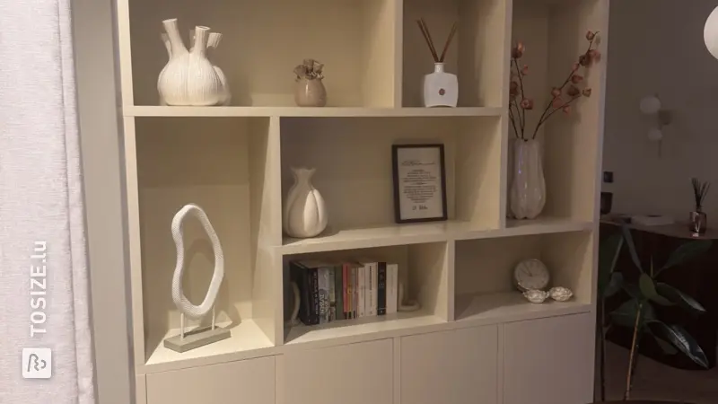 Stylish White Bookcase for the Living Room, by FEYZA