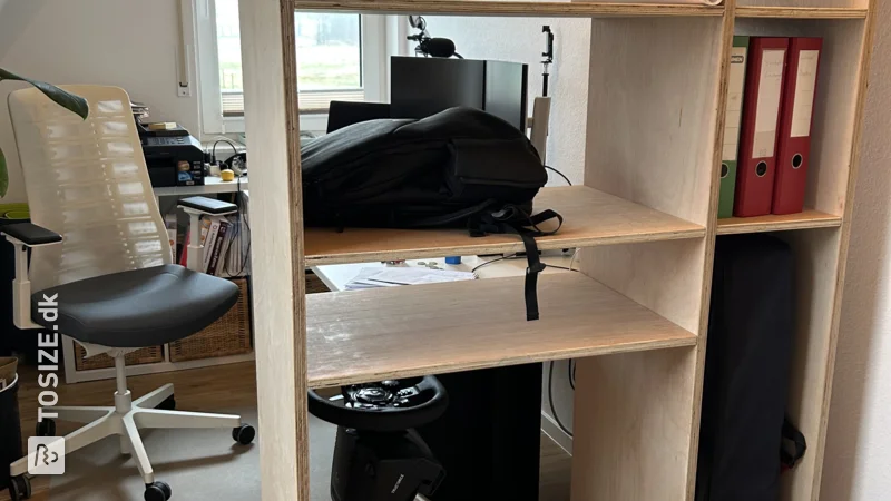 Closet shelf and room divider in the study, door Christoph