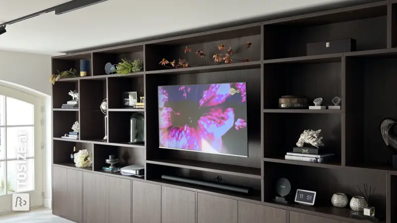 Stylish TV wall with Hue lighting, by Ricky
