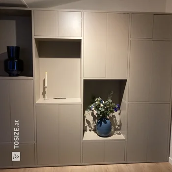 Shelving unit with lots of storage space for the living room, by Eva