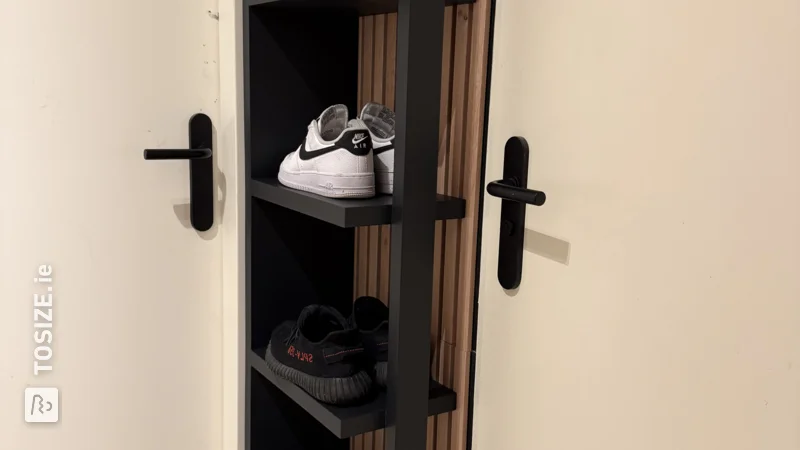 Stylish Black Shoe Rack for the Hallway, by Duy