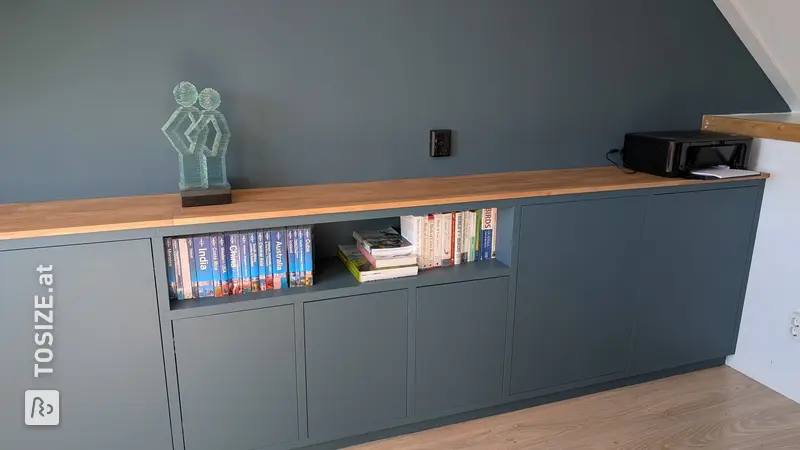 Make your own stylish attic cupboard with compartments, by Ruben