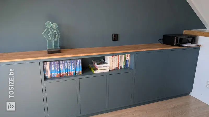 Make your own stylish attic cupboard with compartments, by Ruben