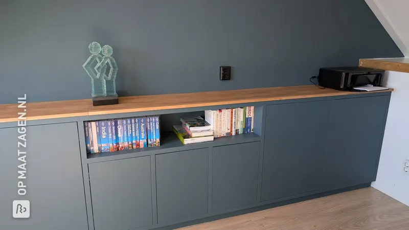 Make your own stylish attic cupboard with compartments, by Ruben