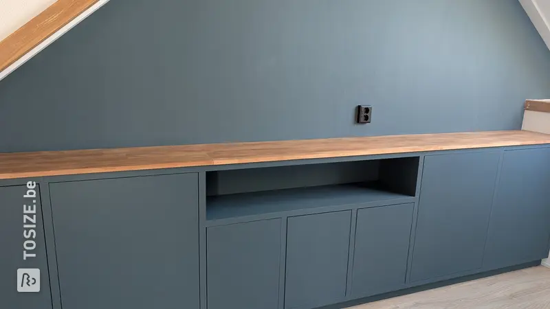 Make your own stylish attic cupboard with compartments, by Ruben