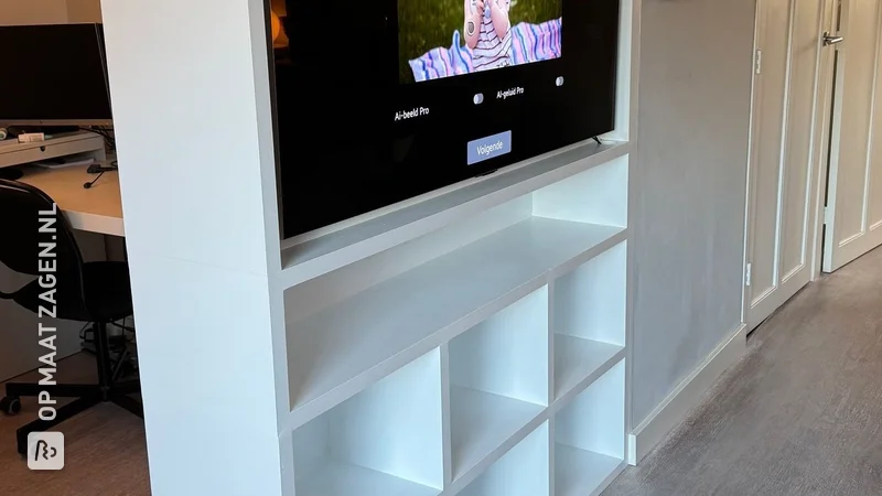 Stylish TV cabinet and room divider in MDF, by Marion