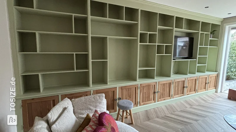 Beautiful Green Cabinet Wall for the Living Room, by Stephan