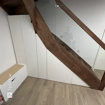 Staircase cupboard with drawers, door Philipp