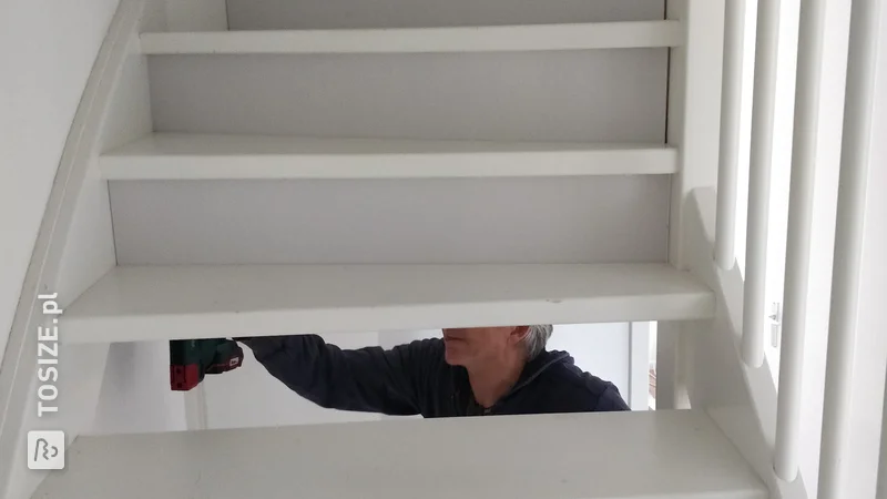 White MDF Stairs closed with risers, by Merijn