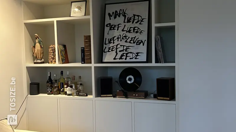 Stylish White Shelving Unit for the Living Room, by Hester