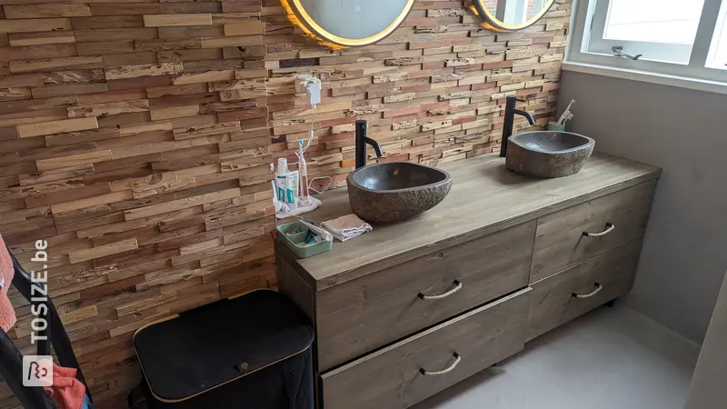 Homemade Pine Bathroom Drawer Cabinet, by John