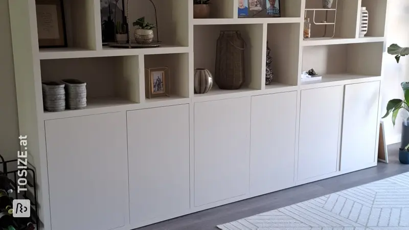 Beautiful custom made bookcase, by Pauline