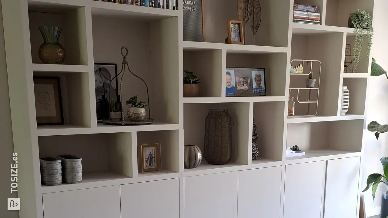 Beautiful custom made bookcase, by Pauline