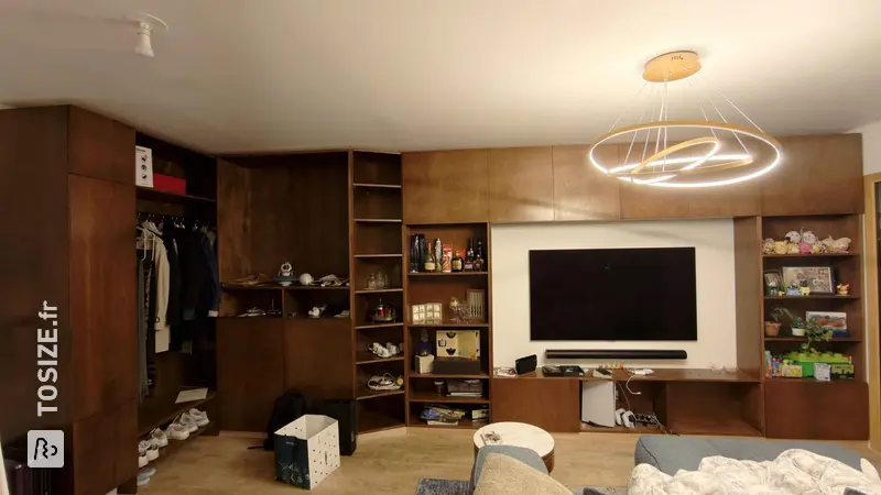 Elegant Okoumé living room furniture, by Duc-Phat