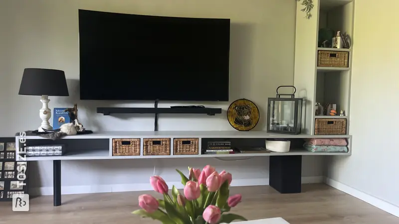 Budget-friendly floating TV cabinet for the living room, by Sheila