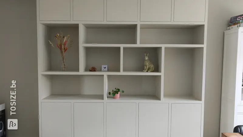 Custom made Shelving Unit for the Living Room, by Merel