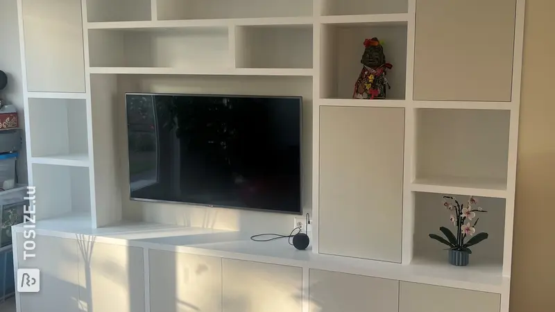 Homemade Wall Cabinet in the Living Room, by Richard