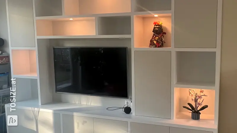 Homemade Wall Cabinet in the Living Room, by Richard