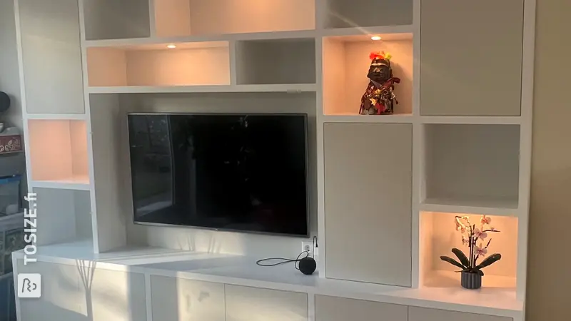Homemade Wall Cabinet in the Living Room, by Richard