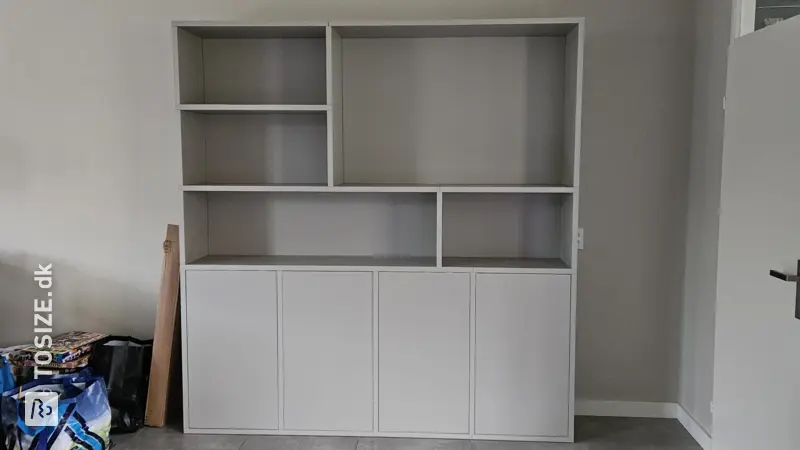 Asymmetrical Shelving Unit for the Living Room, by Ilse